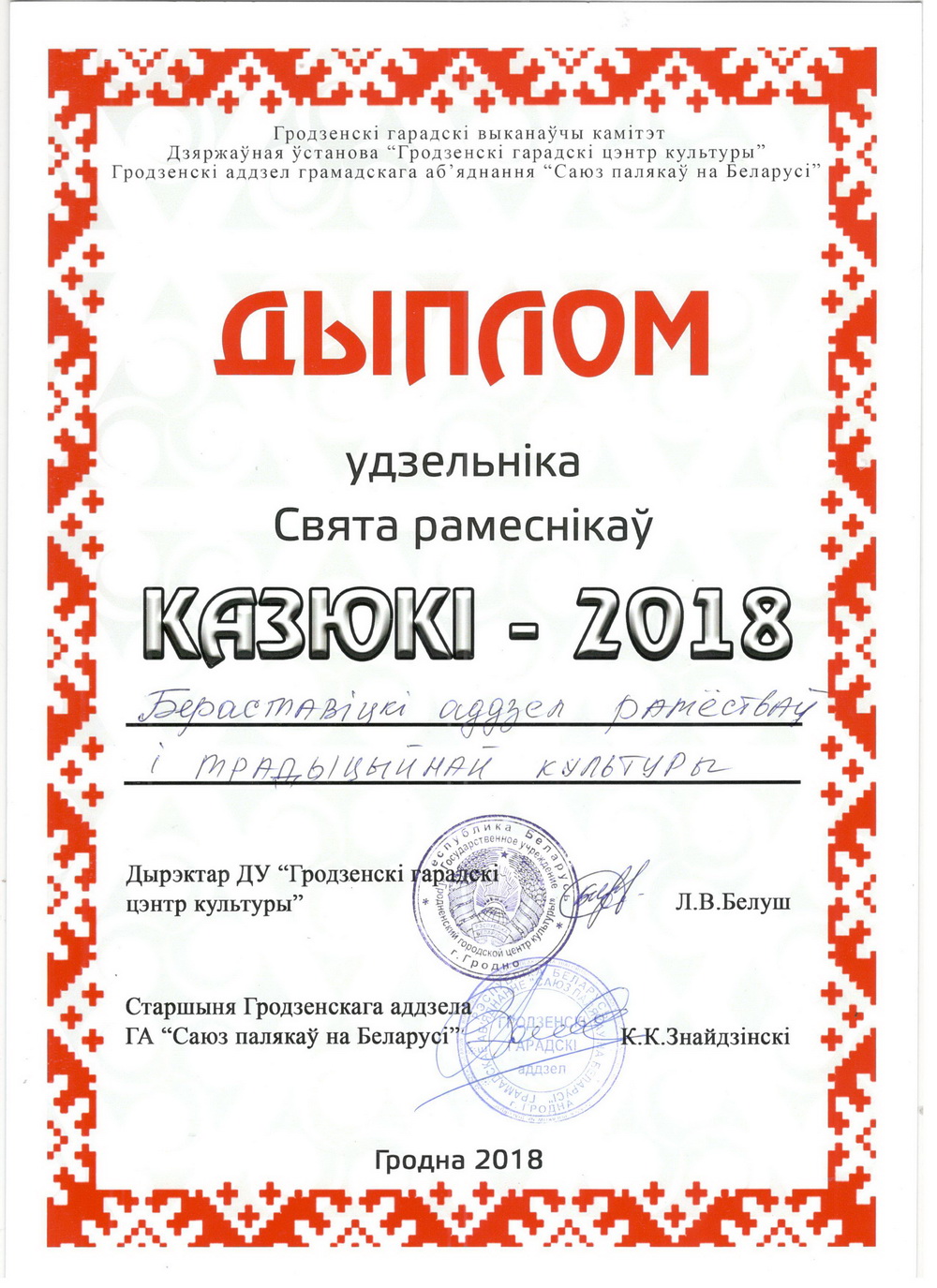 Казюки 2018